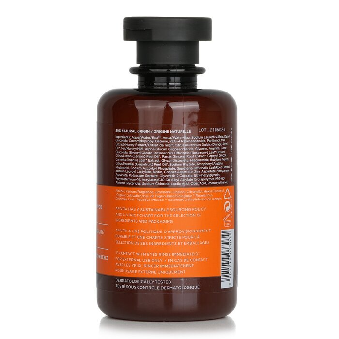 Apivita Shine & Revitalizing Shampoo with Orange & Honey 250ml