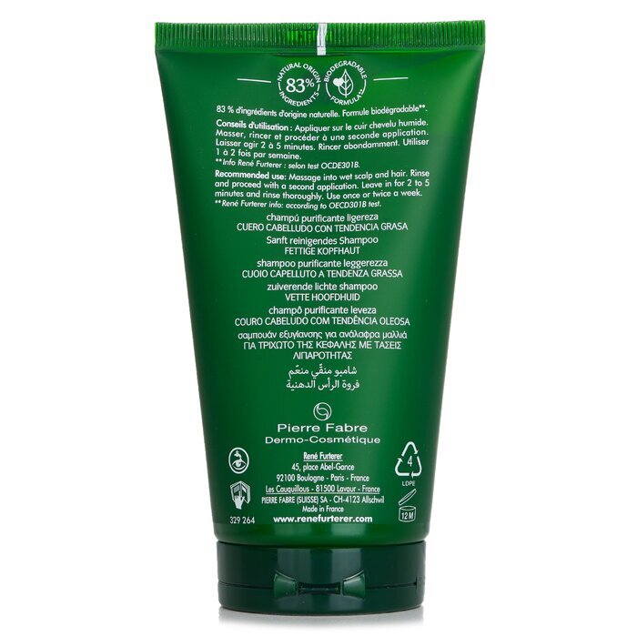 Rene Furterer Curbicia Purifying Ritual Normalizing Lightness Shampoo (Scalp Prone To Oiliness) 150ml
