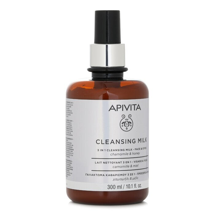 Apivita 3 In 1 Cleansing Milk For Face & Eyes 300ml