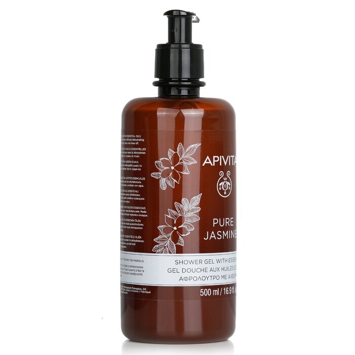 Apivita Pure Jasmine Shower Gel with Essential Oils - Ecopack 500ml