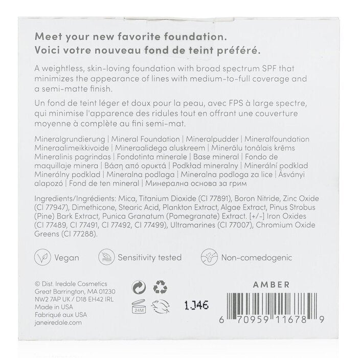 Jane Iredale PurePressed Base Mineral Foundation Refill SPF 20 - Amber 9.9g