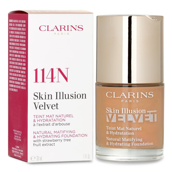 Clarins Skin Illusion Velvet Natural Matifying & Hydrating Foundation - 114N 30ml