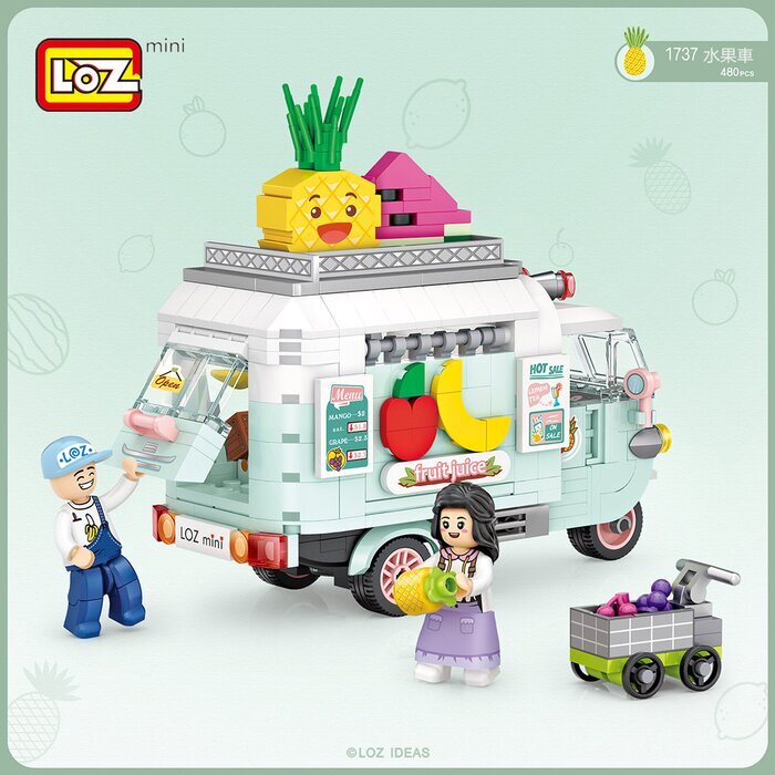 LOZ Mini Blocks - FruitCart Building Bricks Set 14 x 18 x 8 cm