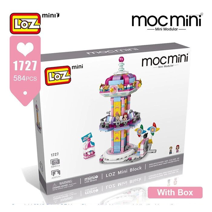 LOZ Dream Amusement Park Series - Drop Tower Building Bricks Set 22 x 18.5 x 4.5