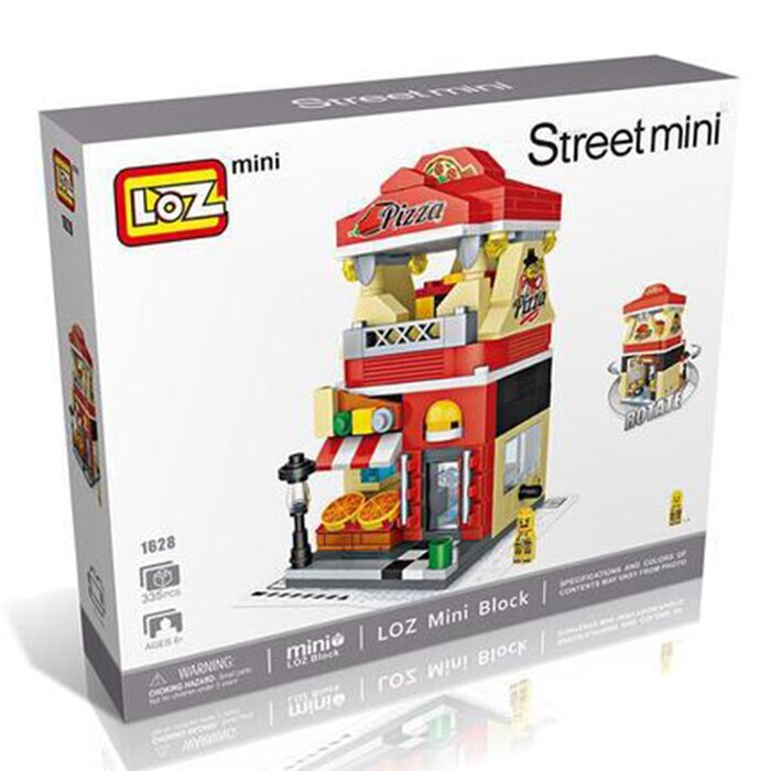 LOZ Mini Blocks - Pizza Shop Building Bricks Set 20 x 17 x 5 cm