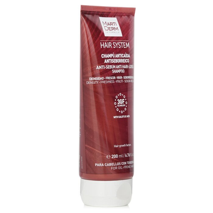 Martiderm Hair System Anti-Sebum Anti Hair-Loss Shampoo With Salicylic Acid (For Oil-prone Hair) 200ml/6.76oz