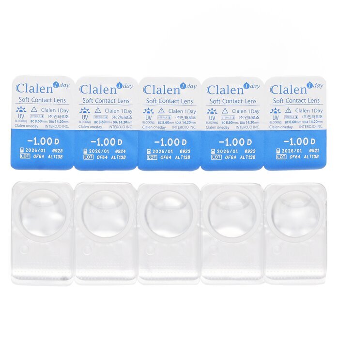 Clalen 1Day Soft Contact Lens -1.00 5pcs x1strip
