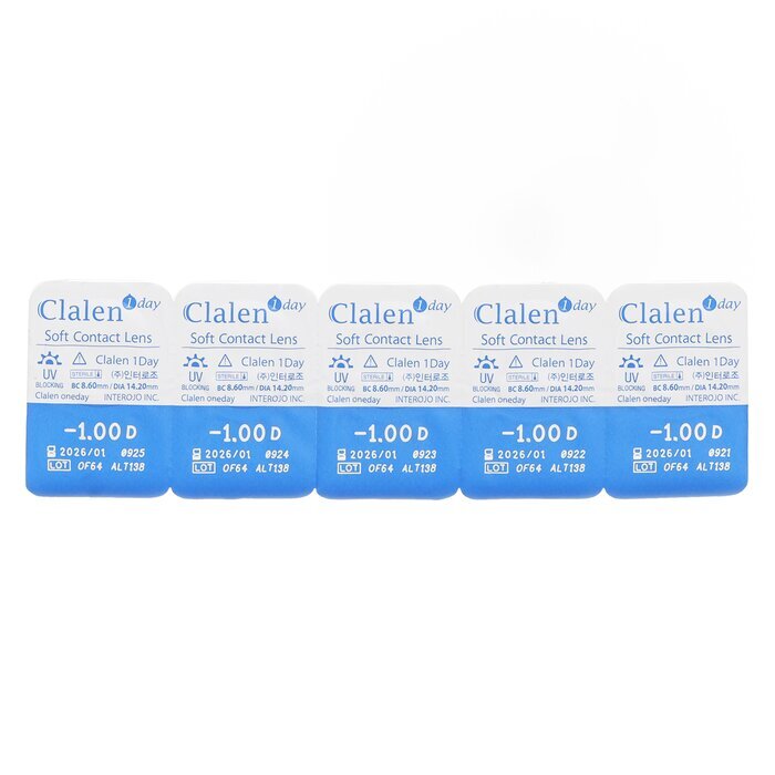 Clalen 1Day Soft Contact Lens -1.00 5pcs x1strip