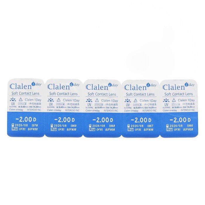 Clalen 1Day Soft Contact Lens -2.00 5pcs x 1 strip
