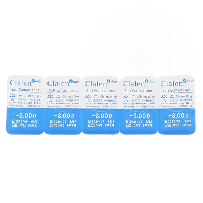 Clalen 1Day Soft Contact Lens -3.00 5pcs x 1 strip