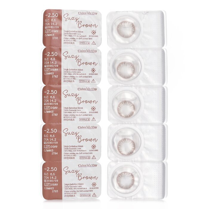 Clalen Iris 1Day Suzy Brown -2.50 5pcs x 1 strip