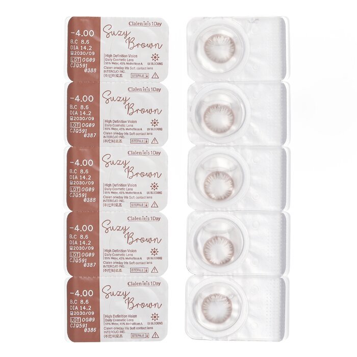 Clalen Iris 1Day Suzy Brown -4.00 5pcs x 1 strip