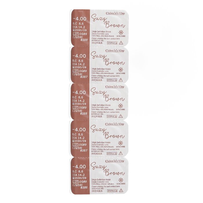 Clalen Iris 1Day Suzy Brown -4.00 5pcs x 1 strip