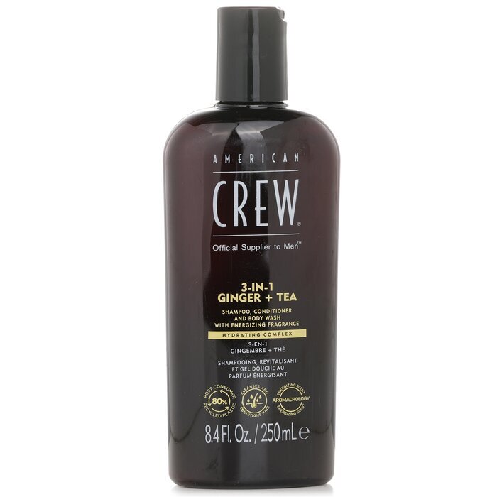 American Crew 3-in-1 Ginger + Tea Shampoo, Conditoner And Body Wash 250ml