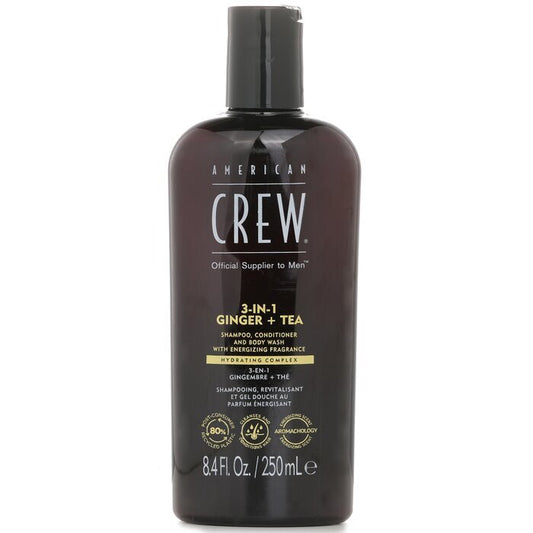 American Crew 3-in-1 Ginger + Tea Shampoo, Conditoner And Body Wash 250ml