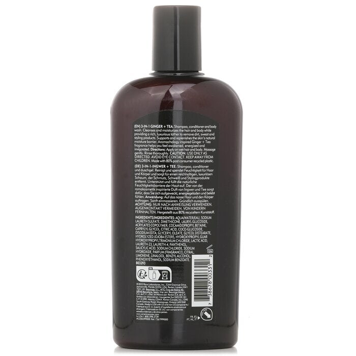 American Crew 3-in-1 Ginger + Tea Shampoo, Conditoner And Body Wash 450ml
