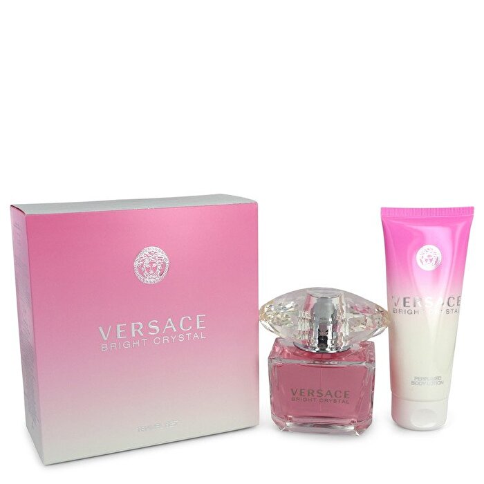 Versace Bright Crystal Gift Set - Eau De Toilette Spray + 3.4 oz Body Lotion