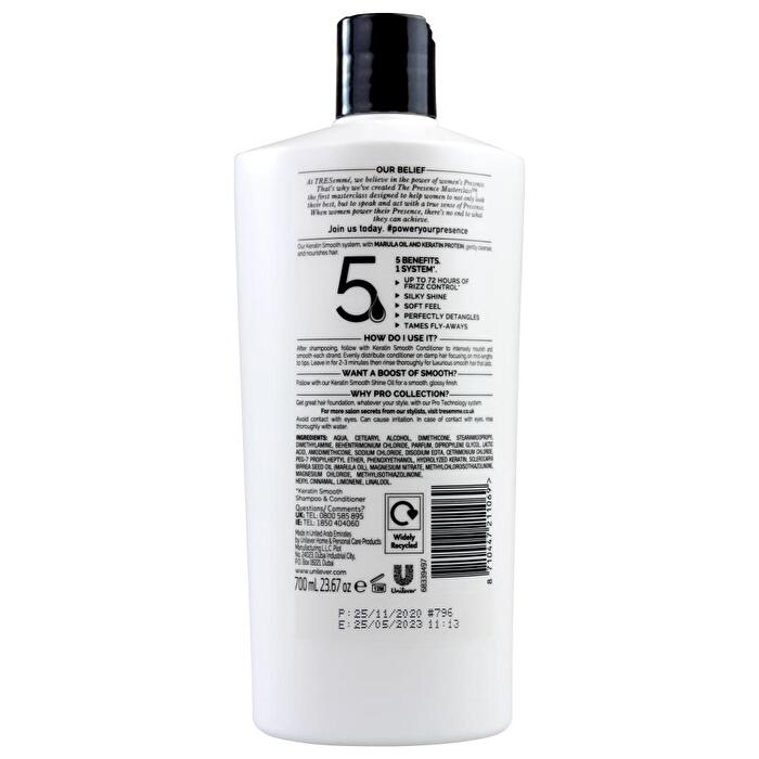 Tresemme 700ml Après-shampoing Keratin Smooth 3 pièces Intérieur