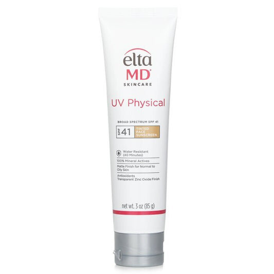 EltaMD UV Physical Water-Resistant Facial Sunscreen SPF 41 (Tinted) - For Normal to Oily Skin 85g