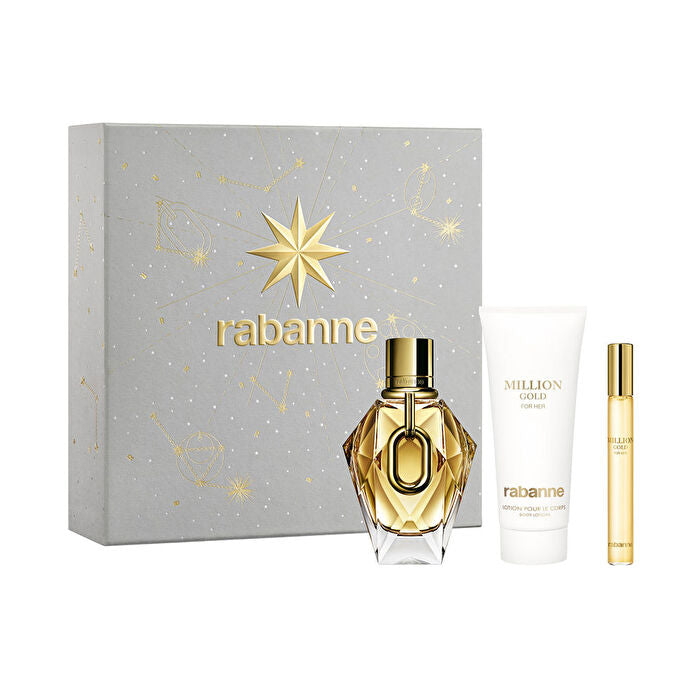 Rabanne Million Gold For Her Case 3 Pcs