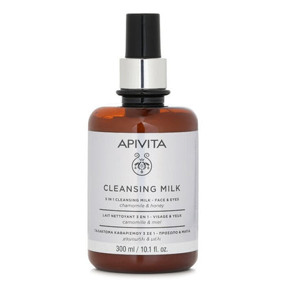 Apivita 3 In 1 Cleansing Milk For Face & Eyes 300ml