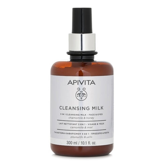 Apivita 3 In 1 Cleansing Milk For Face & Eyes 300ml