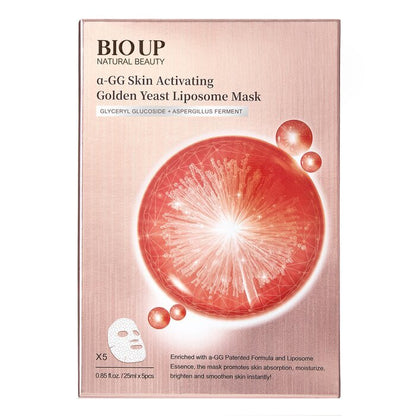 Natural Beauty BIO UP a-GG Skin Activating Golden Yeast Liposome Mask (Exp Date: 05/2026) 5 x 25ml