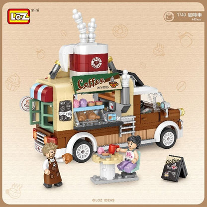 LOZ Mini Blocks - Coffee Car Building Bricks Set 14 x 18 x 8 cm