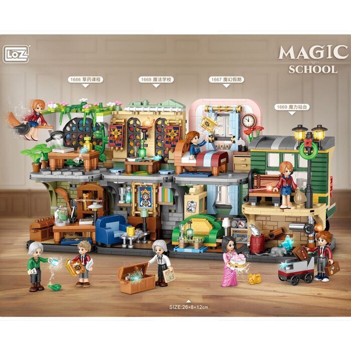 LOZ Magic Academy Street Series - Magic Holiday Building Bricks Set 16.5x12.5x8cm