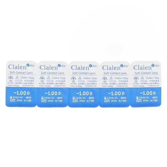 Clalen 1Day Soft Contact Lens -1.00 5pcs x1strip