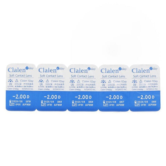 Clalen 1Day Soft Contact Lens -2.00 5pcs x 1 strip