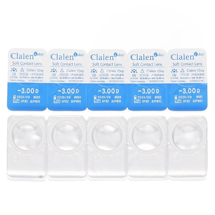 Clalen 1Day Soft Contact Lens -3.00 5pcs x 1 strip