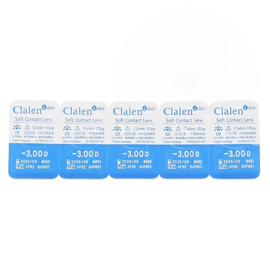 Clalen 1Day Soft Contact Lens -3.00 5pcs x 1 strip