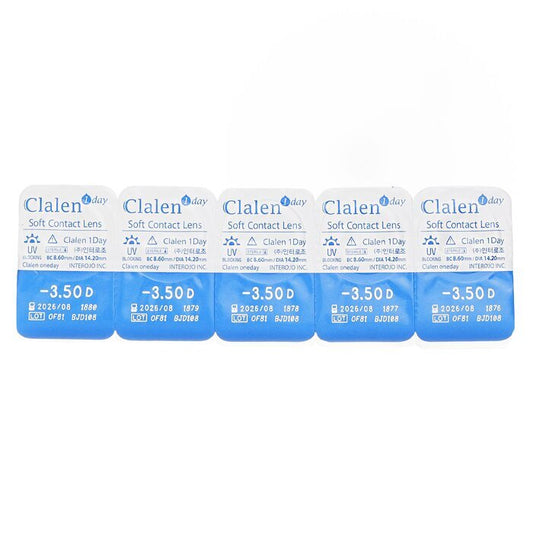 Clalen 1Day Soft Contact Lens -3.50 5pcs x 1 strip