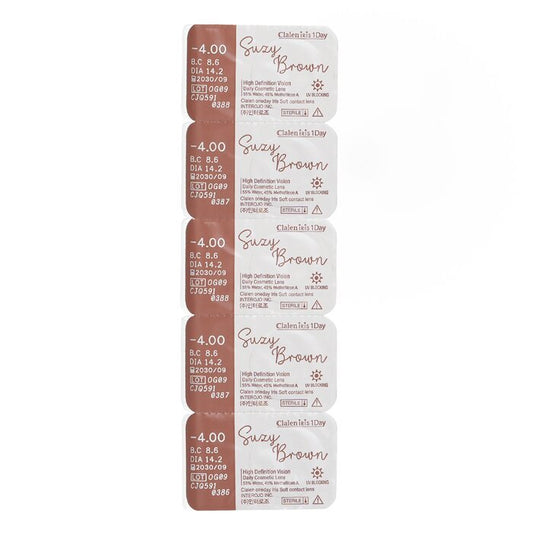 Clalen Iris 1Day Suzy Brown -4.00 5pcs x 1 strip