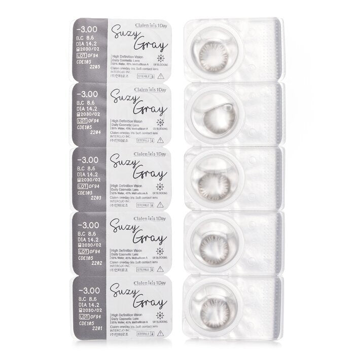 Clalen Iris 1Day Suzy Gray -3.00 5pcs x 1 strip