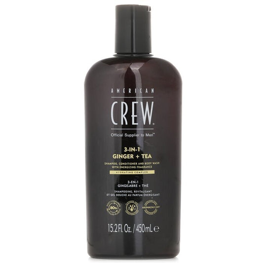 American Crew 3-in-1 Ginger + Tea Shampoo, Conditoner And Body Wash 450ml