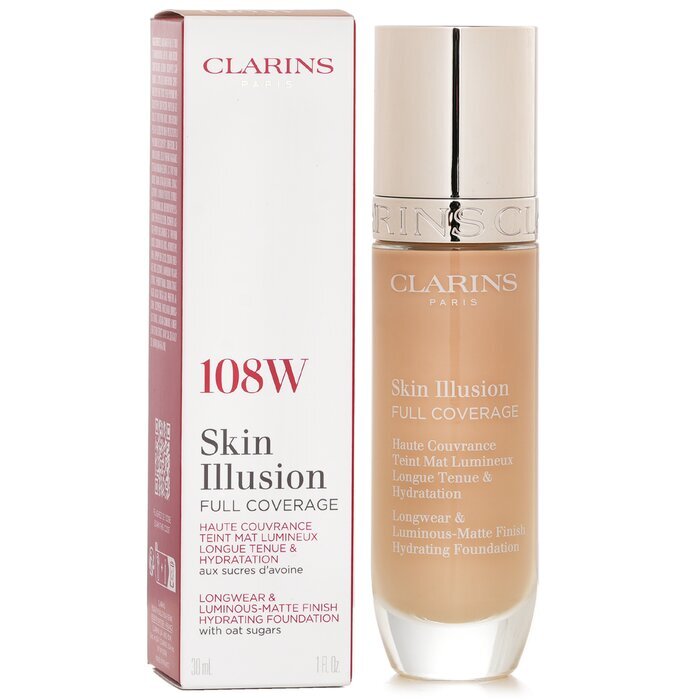 Clarins Skin Illusion Full Coverage Foundation -  108W 30ml