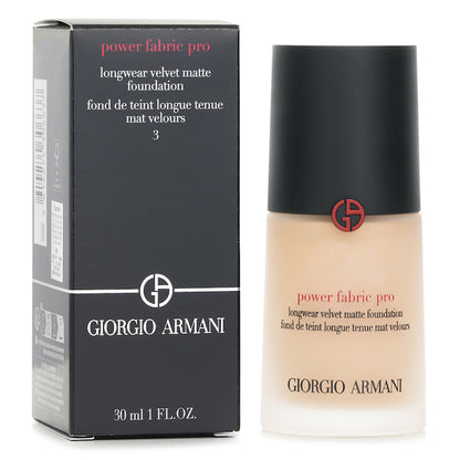 Giorgio Armani Power Fabric Pro Longwear Velvet Matte Foundation -  3 30ml