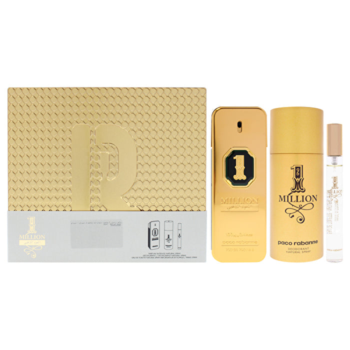 Paco Rabanne 1 Million Golden Oud Man Set Parfum Intense 100ml & Eau De Toilette 10ml & Deodorant Spray 150ml